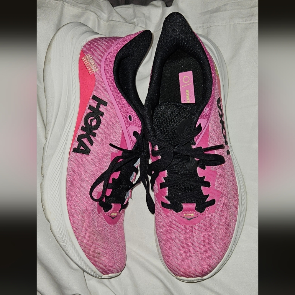 Worn 3 times Pink Hoka Shoes
